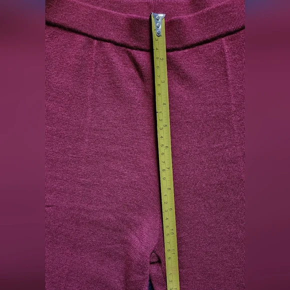 Sezane Matthew Trousers Burgundy Small - Picture 8 of 10